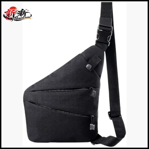 Anti-Theft Sling Bag with Hidden Zippers Adjustable Strap 2.5L Capacity